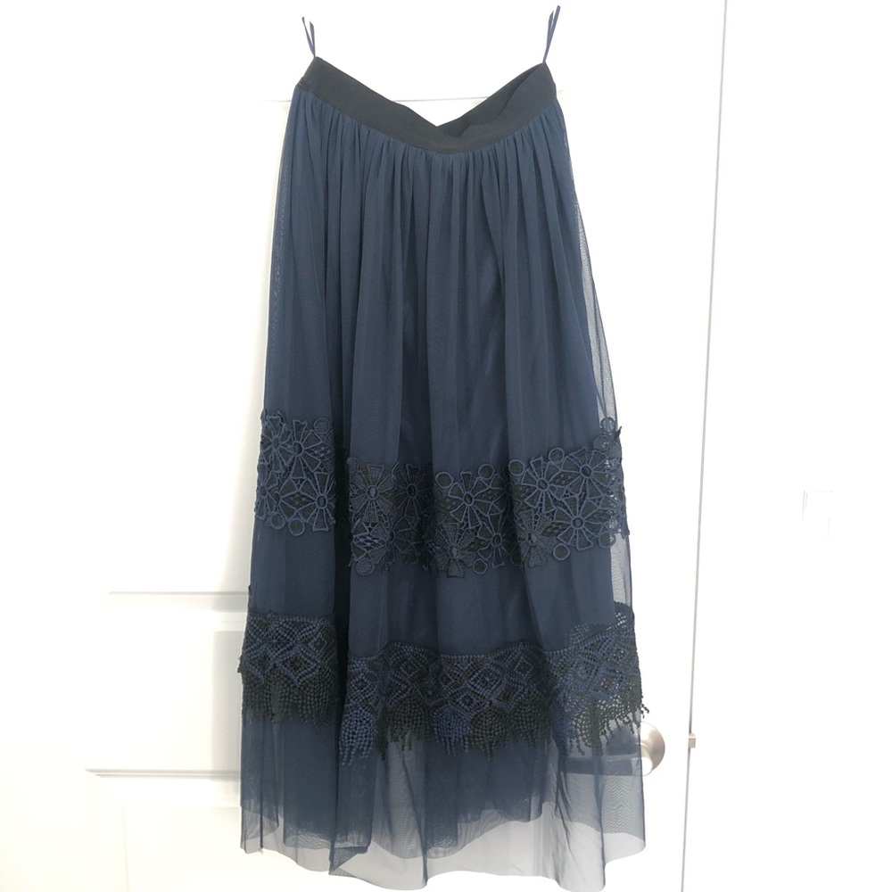 PINKO lace midi skirt
